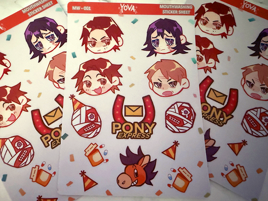 Mouthwashing Sticker Sheet