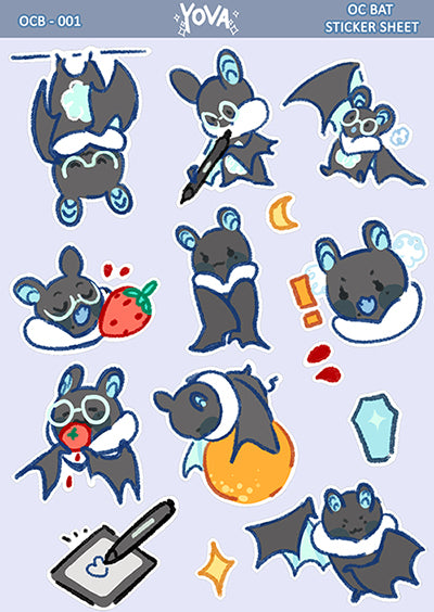 【LAST CHANCE】 OC Bat sticker sheet