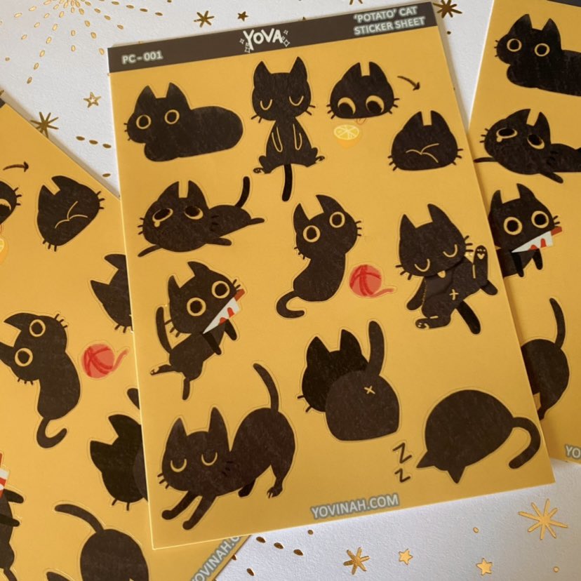 Potato Cat Sticker Sheet