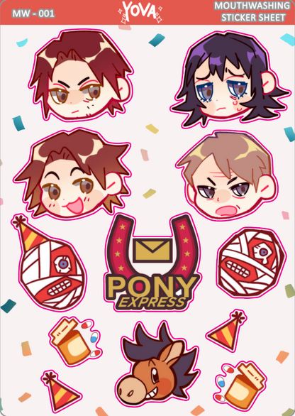 Mouthwashing Sticker Sheet