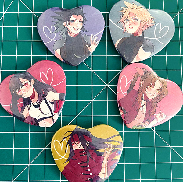 final fantasy 7 heart buttons