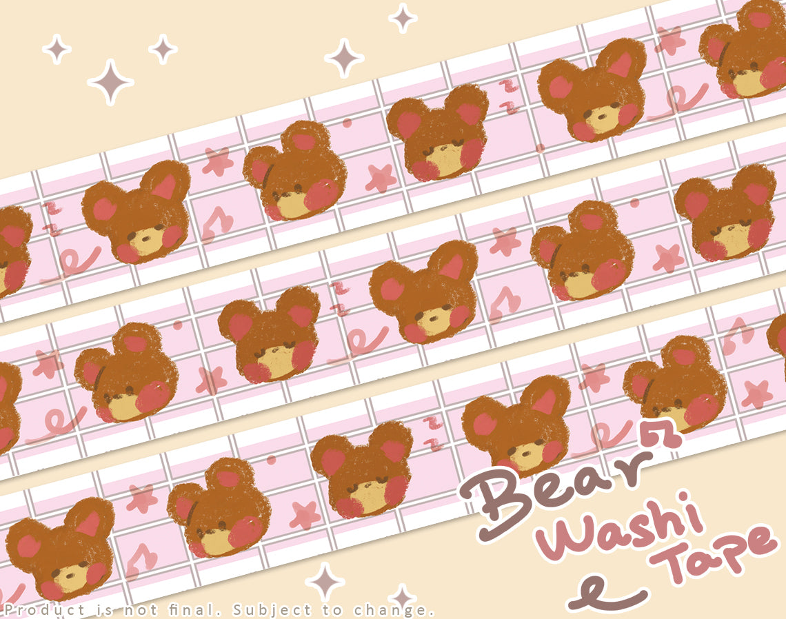 【PREORDER】 Cute Bear Washi Tape